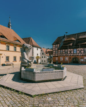 Neuhof an der Zenn Brunnen Rübezahl
