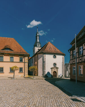 Neuhof an der Zenn Marktplatz und Kirche