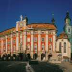 Bad Windsheim Altstadt Rathaus und Kirche Fasade