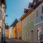 Gasse Franken farbige Häuser