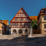Bad Windsheim Krämergasse Brunnen Platz Fachwerk